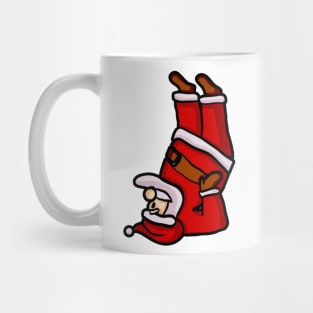 Santa Claus Doing Yoga Christmas Matching Mug